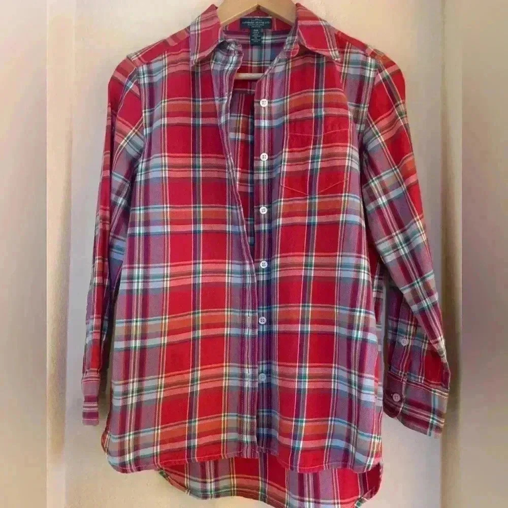 Ralph Lauren Jeans Co. Long Sleeve Plaid Button Down Shirt.